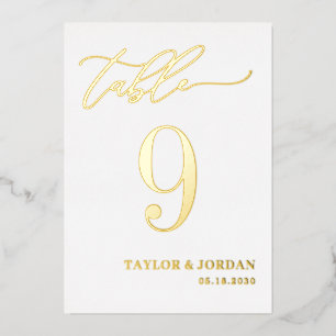 Invitation En Aluminium Forever Love FOIL Editable Color Table Numéro