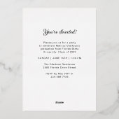 Invitation En Aluminium Formal Elegant Gold Script Photo Graduation (Verso)