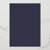 Invitation En Aluminium Formel Elegant Marine Bleu Plusieurs emplacements  (Verso)