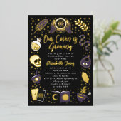 Invitation En Aluminium Fortune Teller Future Witchy Baby shower (Debout devant)