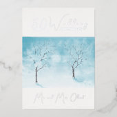 Invitation En Aluminium Fraîcheur d'hiver Anniversaire Mariage 50 ans (Recto)