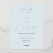 Invitation En Aluminium Fraîcheur d'hiver Vow Renouvellement 25 ans Argent (Verso)