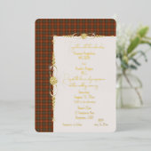 Invitation En Aluminium Fraser Red Tartan Plaid (Debout devant)