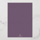 Invitation En Aluminium Friendsgiving automnal violet et blanc (Verso)