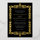 Invitation En Aluminium Frontière antique du XIXe siècle (Recto)