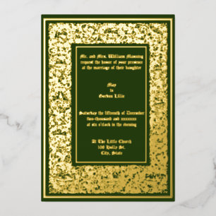 Invitation En Aluminium Frontière Arts vintages & Artisanat Floral & Nids 