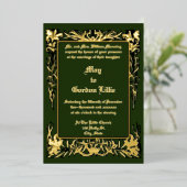 Invitation En Aluminium Frontière florale Art nouveau par H. Nelson Mariag (Debout devant)