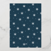 Invitation En Aluminium Frosted Holly | Fête de vacances (Verso)