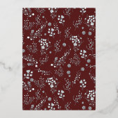 Invitation En Aluminium Fruits d'hiver en argent couronnes mariage invitat (Verso)