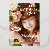 Invitation En Aluminium Fun Kindergarten Photo Magazine Couverture Grad Pa (Recto)