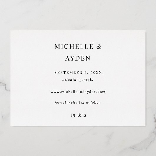 Invitation En Aluminium Fun Mod Instant Photo Enregistrer la date (Verso)