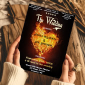 Invitation En Aluminium Fun Movie Theater Poster Thème Mariage