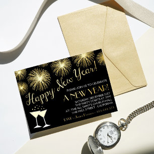 Invitation En Aluminium Fun & Trendy New Year's Eve Party Real