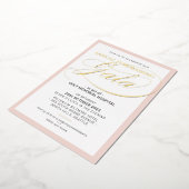 Invitation En Aluminium FUNDRAISING GALA élégant script événement rose vif (Rotation)