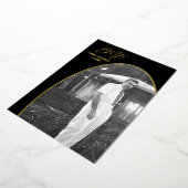 Invitation En Aluminium Funéraire Mémorial moderne Photo simple (Rotation)