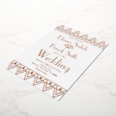 Invitation En Aluminium Gabsty Heart Bordure or Mariage Pressé (Rotation)