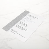 Invitation En Aluminium GALA BALL moderne élégant événement noir argent (Rotation)