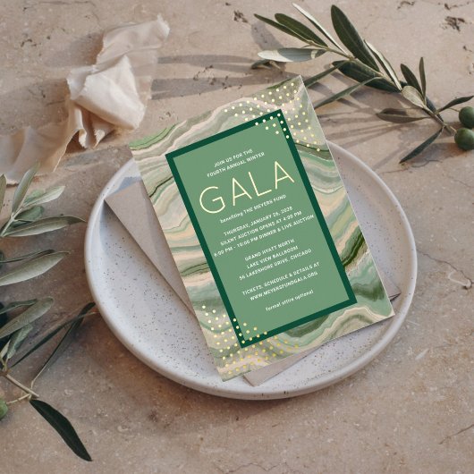 Invitation En Aluminium Gala Motif Geode