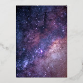 Invitation En Aluminium Galaxie céleste Cosmos Night Gold Foil Mariage (Verso)