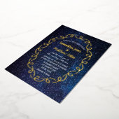 Invitation En Aluminium Galaxie céleste Cosmos Sky Gold Foil Mariage (Rotation)
