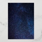 Invitation En Aluminium Galaxie céleste Cosmos Sky Gold Foil Mariage (Verso)
