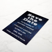 Invitation En Aluminium Galaxy élégant Code QR céleste Constellation (Rotation)