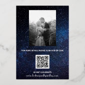 Invitation En Aluminium Galaxy élégant Code QR céleste Constellation (Verso)