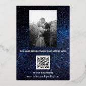 Invitation En Aluminium Galaxy élégant Code QR céleste Constellation (Verso)