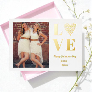 Invitation En Aluminium Galentines Day Photo Meilleure Amie Amour Coeur