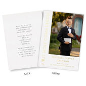 Invitation En Aluminium Garçon Photo moderne First Holy Communion Gold