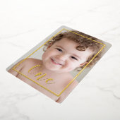 Invitation En Aluminium Garçons 1er anniversaire fête photo et frontière o (Rotation)