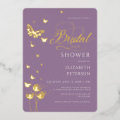 Invitation En Aluminium Garden Butterfly Fleurs sauvages Fête des mariées (Recto)