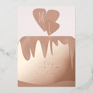 Invitation En Aluminium Gâteau Étagé pour Baby Shower à Fleurs Pressé