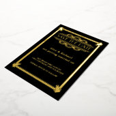 Invitation En Aluminium GATSBY ART DECO mariage ENREGISTRER LA DATE (Rotation)