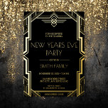 Invitation En Aluminium Gatsby Art Déco Soirée de Nouvel An Noir et Or<br><div class="desc">Découvrez notre invitation Art Deco Gatsby New Year's Eve Party, la façon idéale d'invitation vos invités à une célébration chic et sophistiquée. Inspirée par le glamour de l'époque Art Déco et l'opulence des soirées Gatsby, cette invitation donnera le ton d'une nuit inoubliable de glamour et de célébration. Dotée d'une élégante...</div>