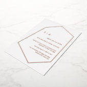 Invitation En Aluminium Gem Mariage simple Géométrique Real Rose Gold (Rotation)
