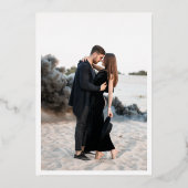 Invitation En Aluminium Genevieve Photo Mariage moderne Enregistrer la dat (Verso)