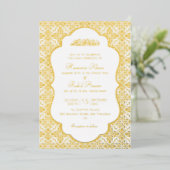 Invitation En Aluminium Geometric Arabesques Ornament Islamic Weddings (Debout devant)