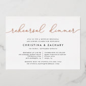 Invitation En Aluminium Gin Lane | Dîner de répétition (Recto)