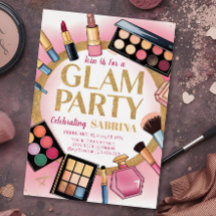 glam maquillage fête d'anniversaire blush rose foi