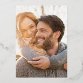 Invitation En Aluminium Glam moderne minimal or Enregistrer la date Photo (Verso)