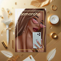 Gold Africaine Américaine femme anniversaire