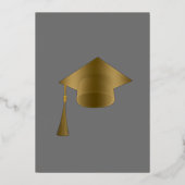 Invitation En Aluminium Gold Balloons Graduation Party (Verso)