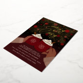 Invitation En Aluminium Gold Burgundy Cosy Hot Cocoa (Rotation)