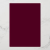 Invitation En Aluminium Gold Burgundy Moderne Brosse Script Retraite Party (Verso)
