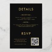 Invitation En Aluminium Gold Calligraphy Classic Tout en un Mariage Réel