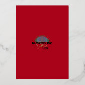 Invitation En Aluminium Gold de la fête de vacances d'entreprise (Verso)