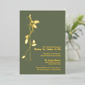 Invitation En Aluminium Gold de Noël d'entreprise (Debout devant)