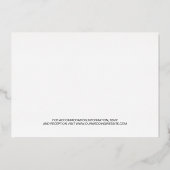 Invitation En Aluminium Gold Elegant Script Texte superposition Mariage ph (Verso)