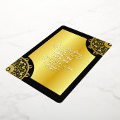Invitation En Aluminium Gold et Black Elegant Wedding Enregistrer la date (Rotation)